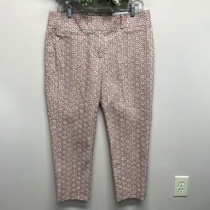 NWT Loft The Riviera Pant Cropped Julie Fit Medallion Print 8